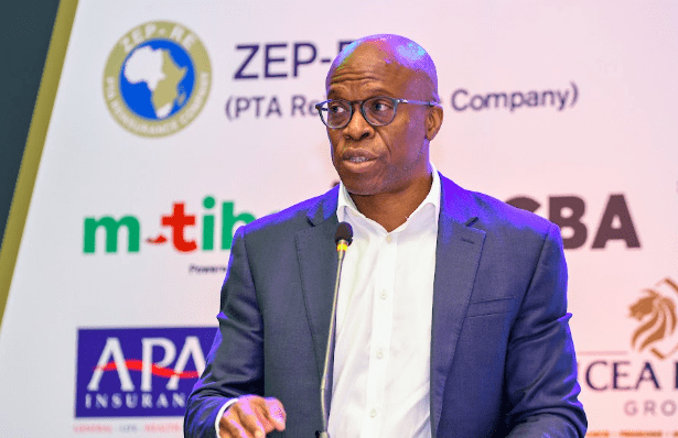 Ayisi Makatiani, Co-Founder and CEO of Caava Group and Convener of the 5th InsurTech Forum Nairobi (ITFN) 2026, addresses delegates during the opening session in Nairobi. Picture/Courtesy